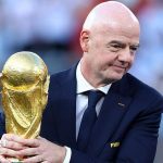 FIFA president Gianni Infantino, whose position is under threat after the World Cup investment plan was scrapped