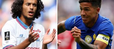 Ayyoub Bouaddi and Enzo Fernandez, the two midfielders Manchester City are chasing this summer