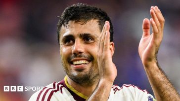 Rodri in a Spain shirt at the 2026 World Cup, where he captained La Roja to the title before his £65m move to Barcelona