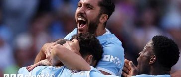 Marc Guehi in Manchester City colours during the comeback win over Bournemouth