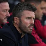 Manchester United head coach Michael Carrick watches from the touchline during his side's 1-1 draw at Fulham